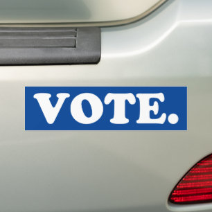 Pegatina Para Coche votación - pegatina de parachoques de coche blanco