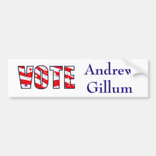 Pegatina Para Coche Votación por el demócrata Andrew Gillum