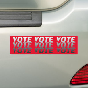 Pegatina Para Coche Votación voto moderno tipografía gradiente rojo gr