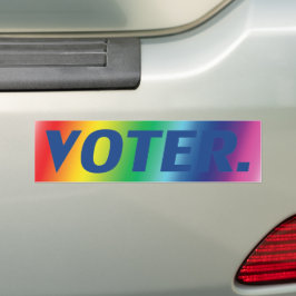 Pegatina Para Coche "votante" letras azules orgullo lgbtq lgbt fondo