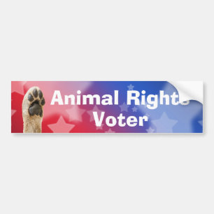 Pegatina Para Coche Votante por los derechos de los animales