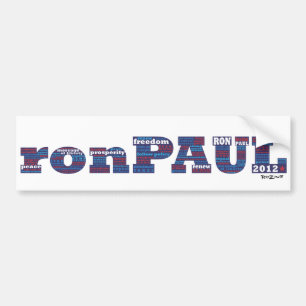 Pegatina Para Coche Votar a Ron Paul para las elecciones presidenciale
