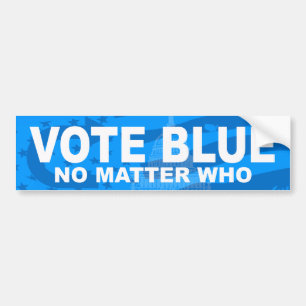 Pegatina Para Coche Votar azul no importa quién