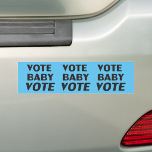 Pegatina Para Coche Votar bebé votar azul claro negro