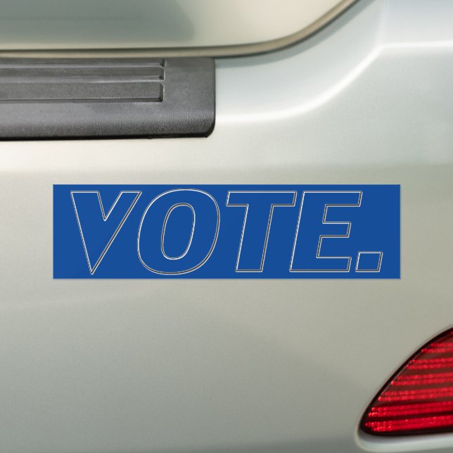 Pegatina Para Coche Votar coche azul demócrata liberales (en coche)