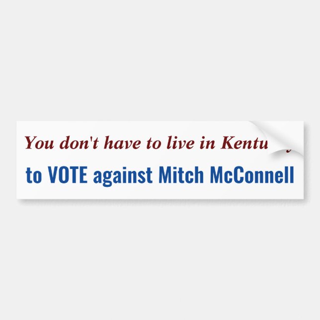 Pegatina Para Coche Votar contra Mitch McConnell (Frente)