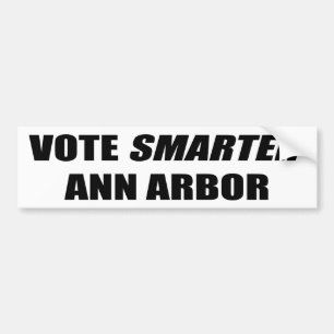 PEGATINA PARA COCHE VOTAR MÁS INTELIGENTE ANN ARBOR