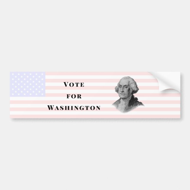 Pegatina Para Coche Votar por George Washington (Frente)