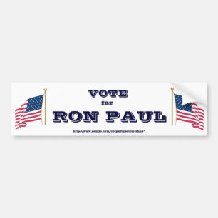 Pegatina Para Coche Votar por Ron Paul