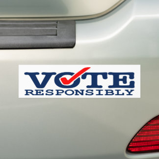 Pegatina Para Coche Votar responsablemente