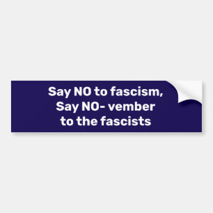 Pegatina Para Coche Votar y decir no al fascismo