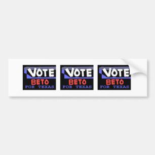 Pegatina Para Coche Vote Beto Por Texas Bumper Sticker