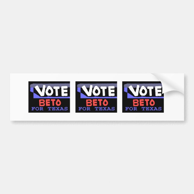 Pegatina Para Coche Vote Beto Por Texas Bumper Sticker (Frente)