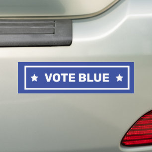 Pegatina Para Coche Vote Estrellas Azules apoya las elecciones democrá