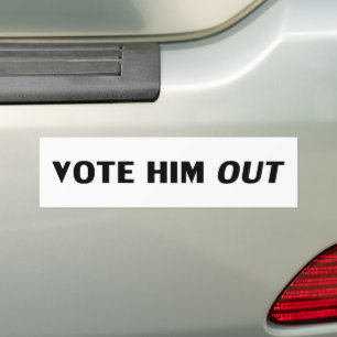 Pegatina Para Coche "voten por él" auto blanco negro