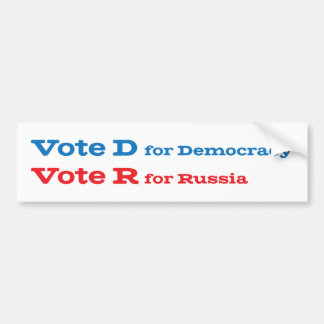 Pegatina Para Coche Voto D para el voto R de la democracia para Rusia