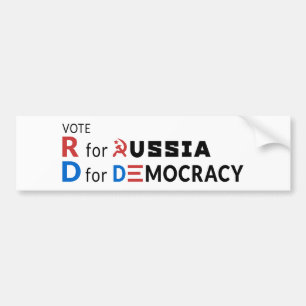 Pegatina Para Coche Voto D para la democracia