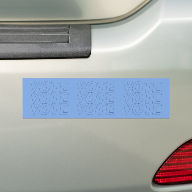 Pegatina Para Coche voto de voto - Blue Car Bumper Sticker (en coche)