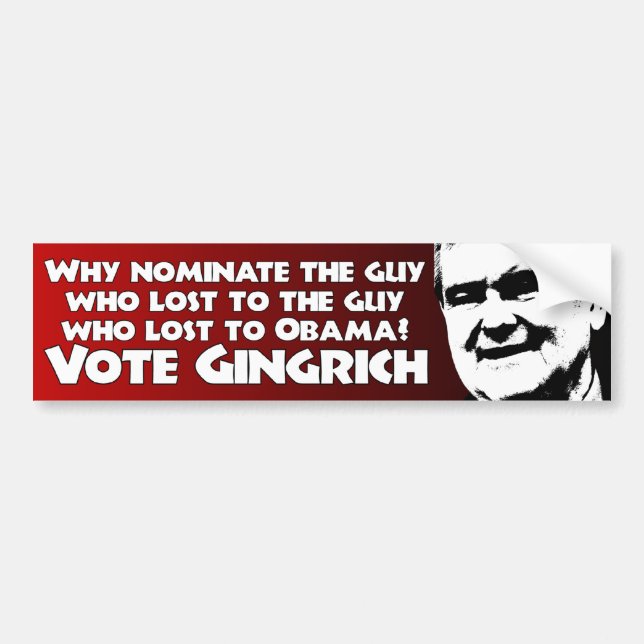 Pegatina Para Coche Voto Gingrich (Frente)
