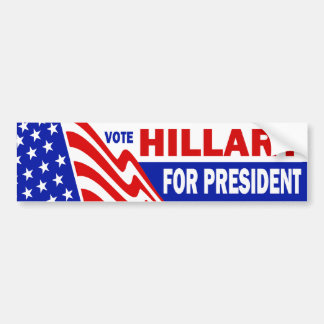 Pegatina Para Coche Voto Hillary para el presidente
