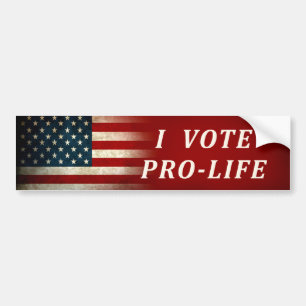 Pegatina Para Coche Voto la bandera americana patriótica antiabortist