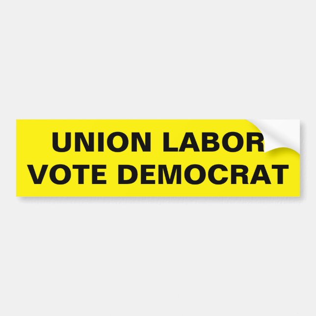 PEGATINA PARA COCHE VOTO LABORAL DE LA UNIÓN DEMÓCRATA (Frente)