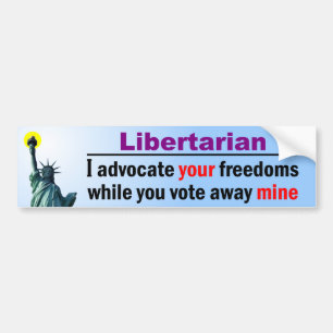 Pegatina Para Coche Voto lejos mis libertades
