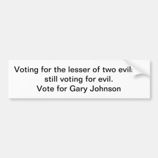 Pegatina Para Coche Voto para Gary Johnson