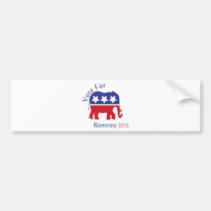 Pegatina Para Coche Voto para Mitt Romney 2012