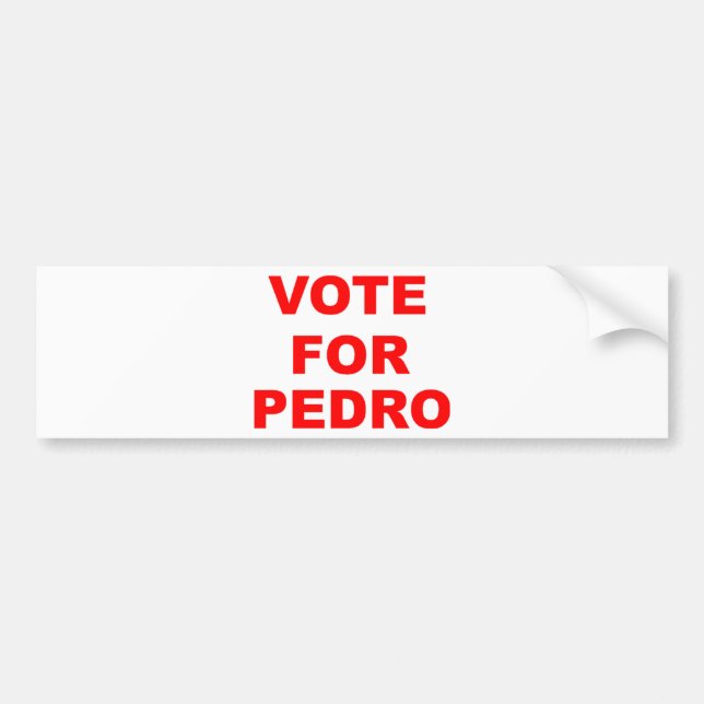Pegatina Para Coche Voto para Pedro (Frente)