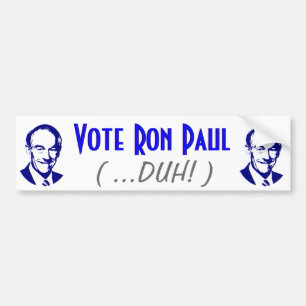 Pegatina Para Coche Voto Ron Paul (Duh!)