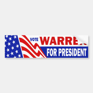 Pegatina Para Coche Voto Warren para el presidente