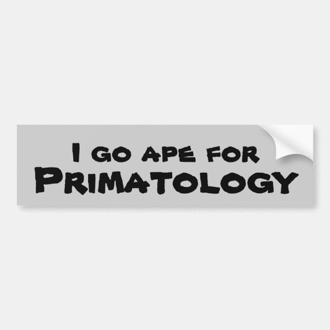 Pegatina Para Coche Voy mono para el Primatology (Frente)