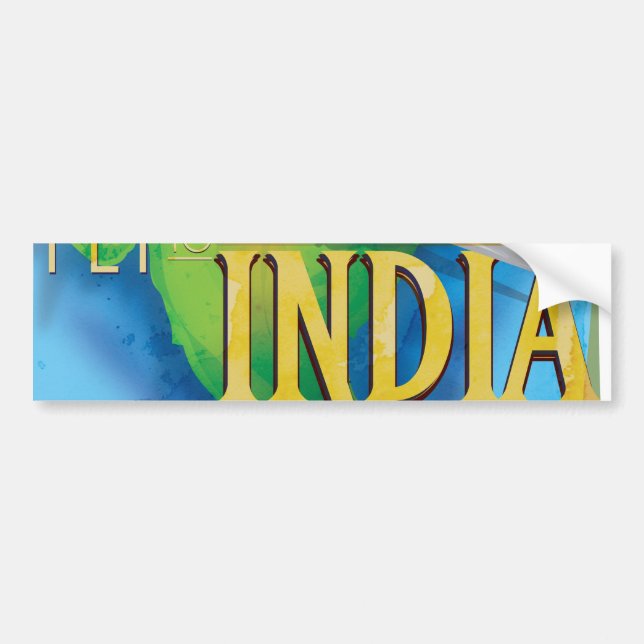 Pegatina Para Coche Vuela a la India (Frente)