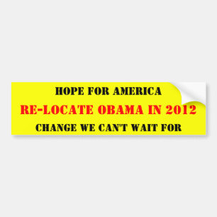 PEGATINA PARA COCHE VUELVA A PONER A OBAMA 2012