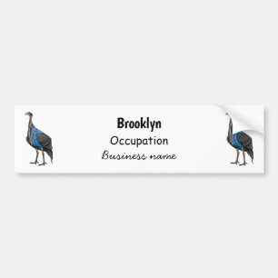 Pegatina Para Coche Vulturine guineafowl bird cartoon illustration 