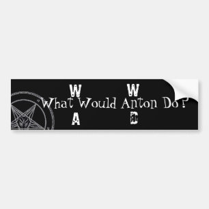 Pegatina Para Coche W.W.A.D. ¿Qué haría Anton? (Impresión blanca)