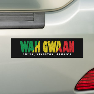 Pegatina Para Coche WAH GWAAN Hi Hello Jamaica Island Cita