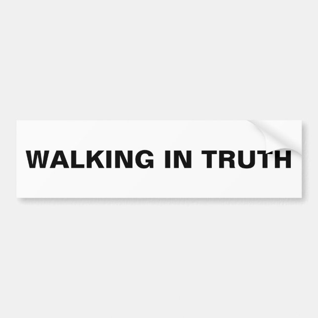 Pegatina Para Coche "Walking In Truth" (Caminando en la verdad) (Frente)