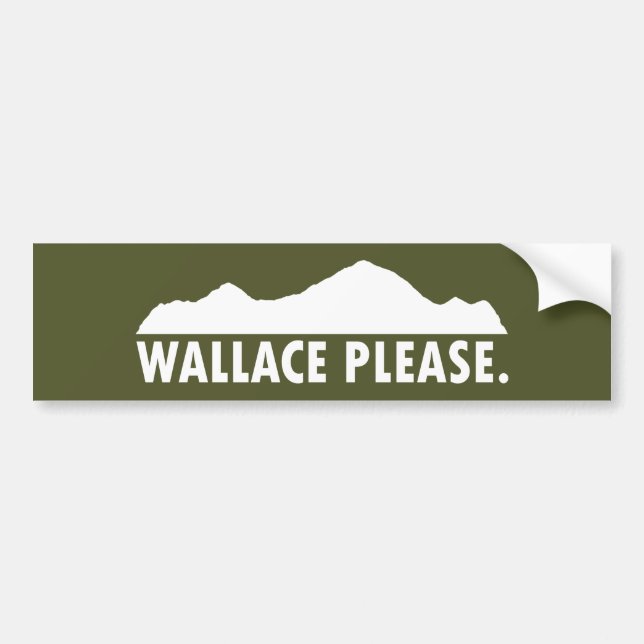 Pegatina Para Coche Wallace Idaho Please (Frente)