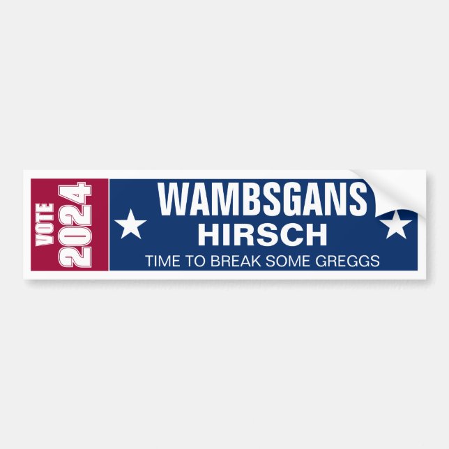 Pegatina Para Coche Wambsgans e Hirsch para 2024 (Frente)
