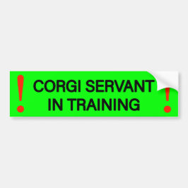 Pegatina Para Coche Warning sticker Corgi servant