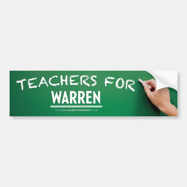 Pegatina Para Coche Warren 2020 - Profesores para Warren (Frente)