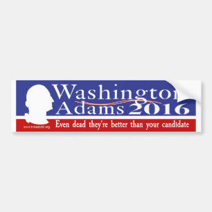 Pegatina Para Coche Washington Adams 2016