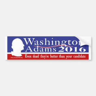 Pegatina Para Coche Washington Adams 2016