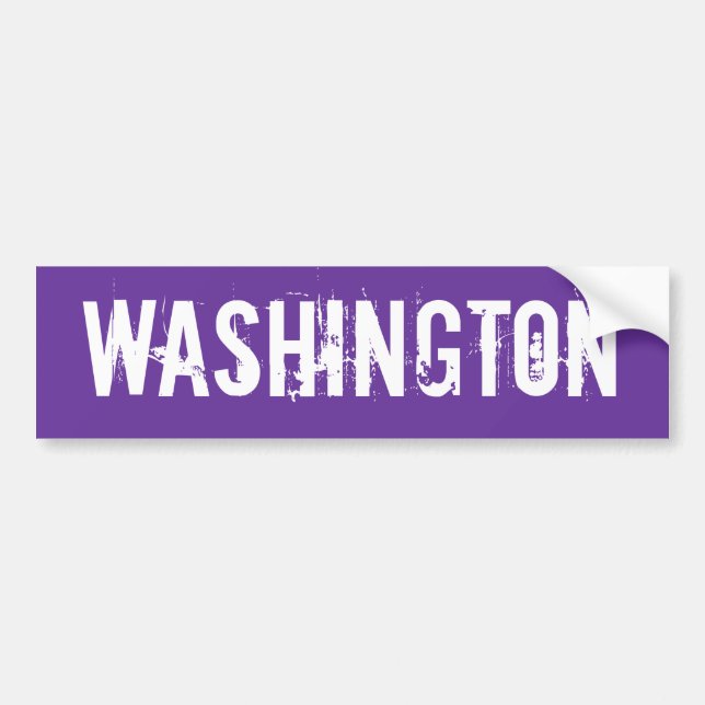 Pegatina Para Coche Washington Bumper Sticker (Frente)