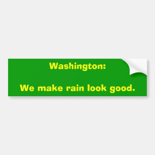 Pegatina Para Coche Washington: Hacemos mirada de la lluvia buena