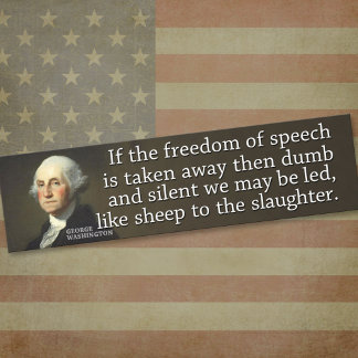 Pegatina Para Coche Washington: Si la libertad de expresión es arrebat
