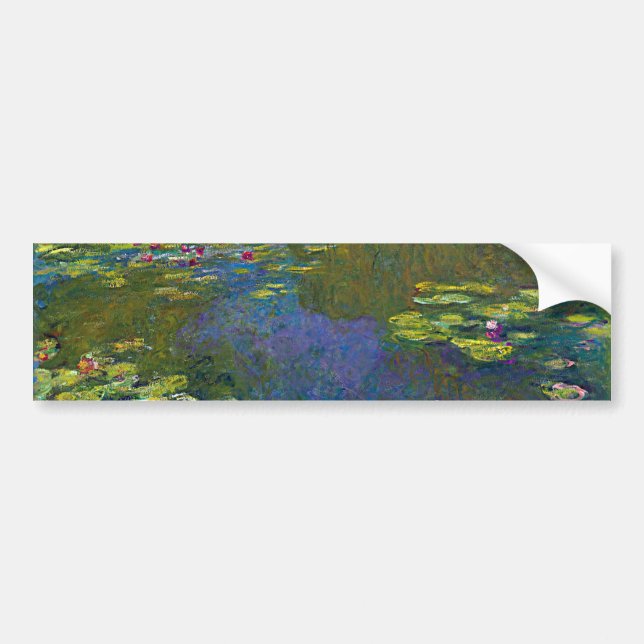 Pegatina Para Coche Water Lily Pond en Giverny, Claude Monet (Frente)
