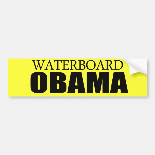 Pegatina Para Coche Waterboard Obama (Frente)